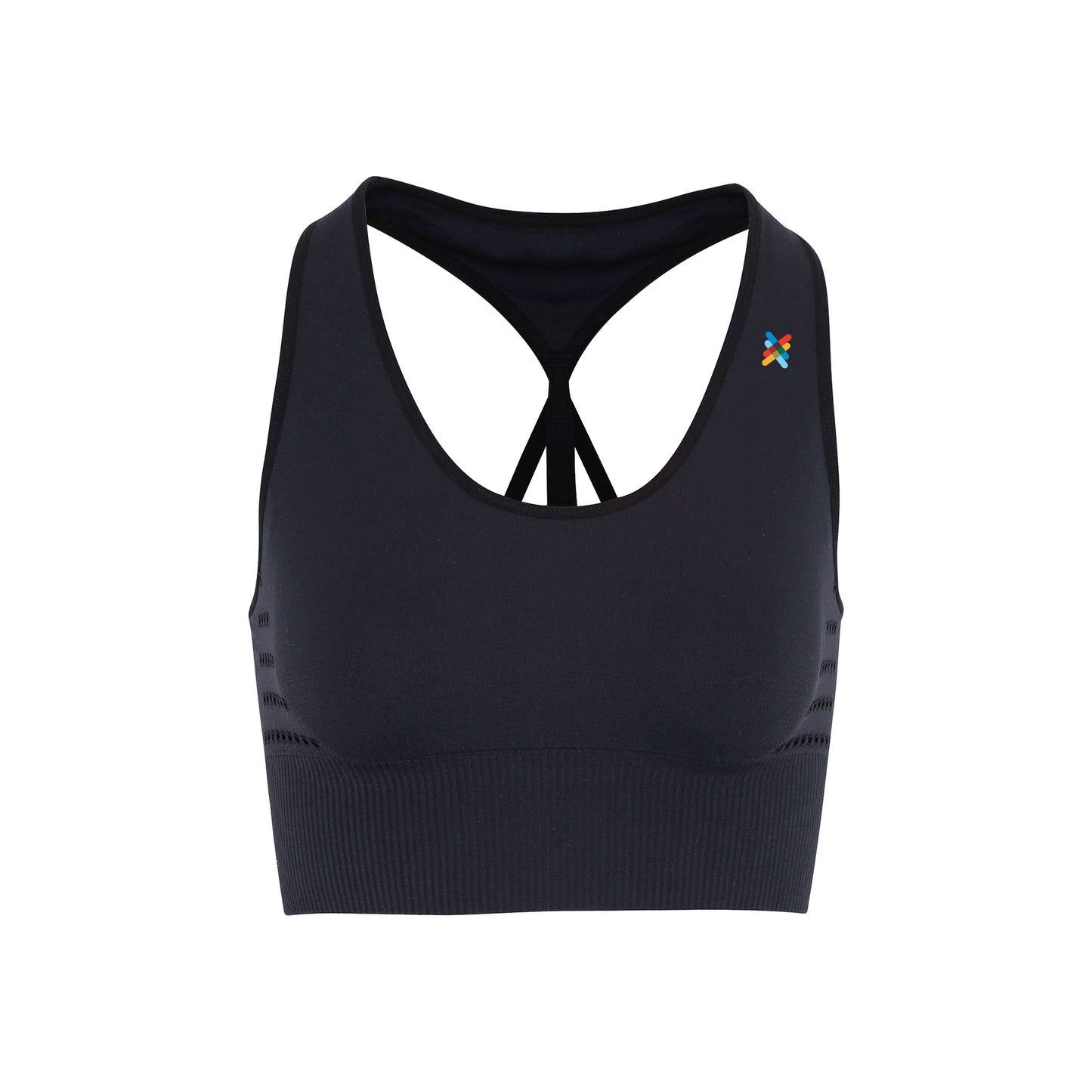3D Reveal Racer Back Performance Bra | Black | The Kiltwalk
