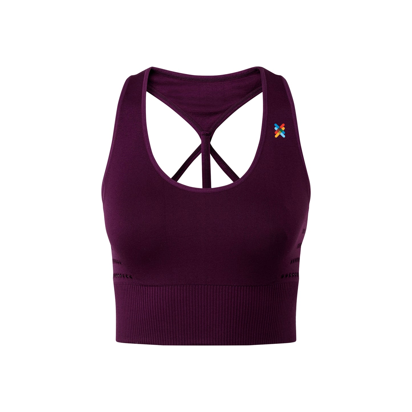 3D Reveal Racer Back Performance Bra | Mulberry | The Kiltwalk