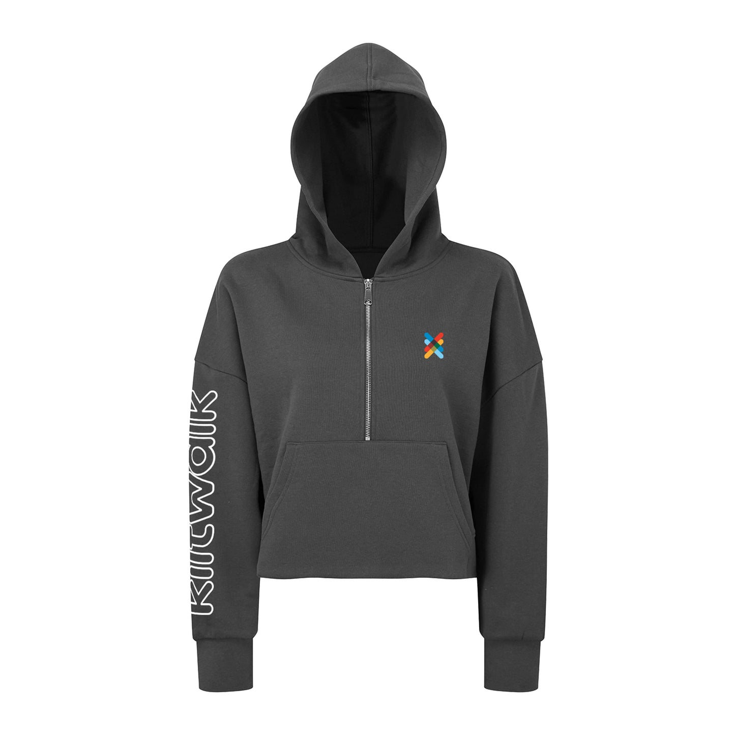Women's 1/2 Zip Hoodie | Charcoal | Womens | The Kiltwalk