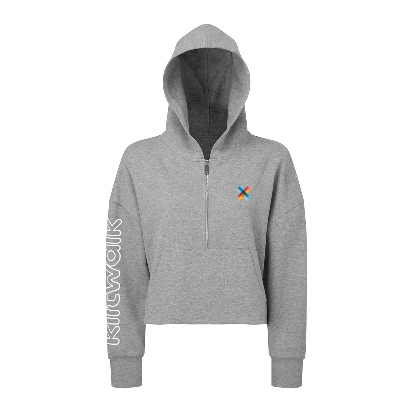 Women's 1/2 Zip Hoodie | Heather Grey | Womens | The Kiltwalk