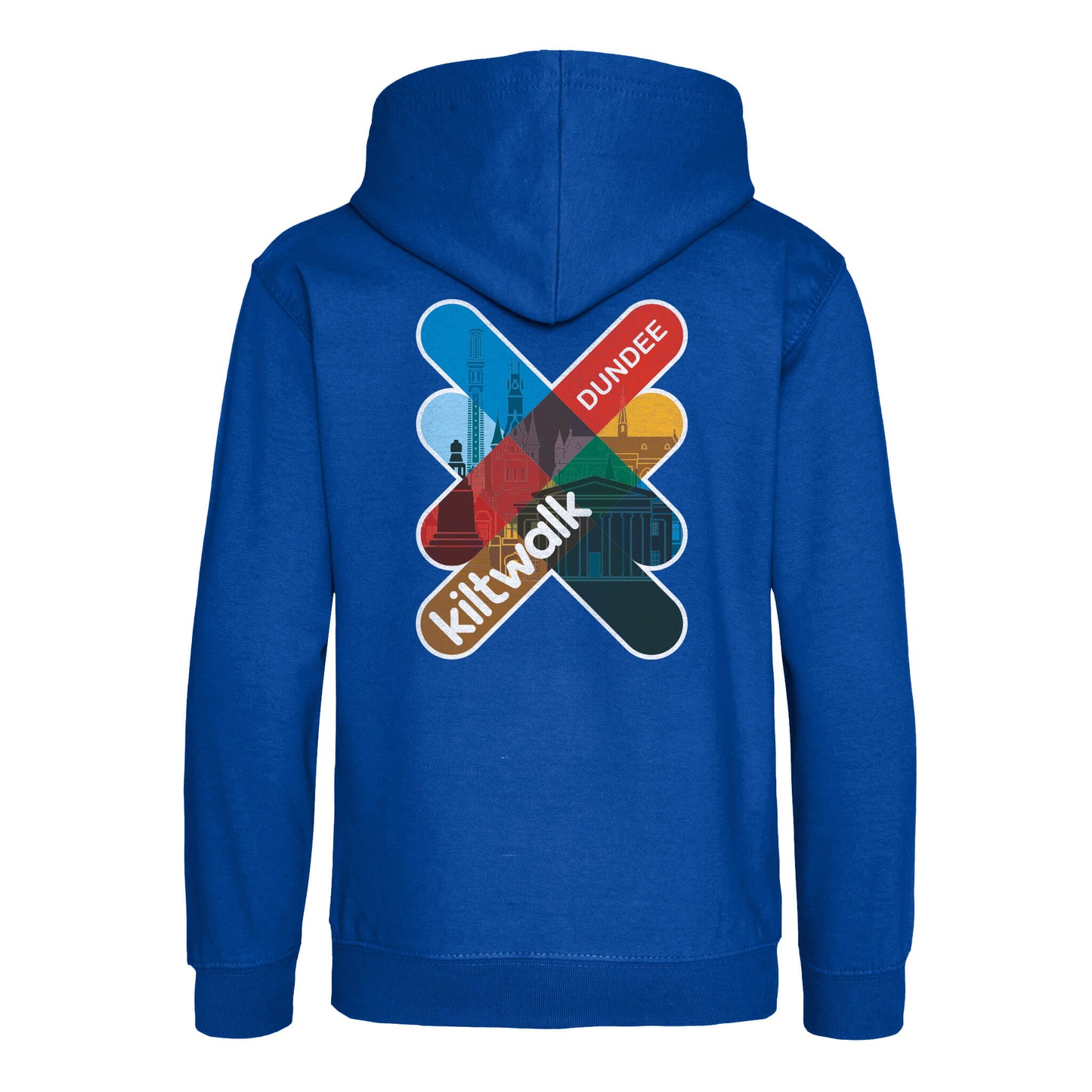 Dundee Logo Hoodie | Royal Blue | Back | The Kiltwalk