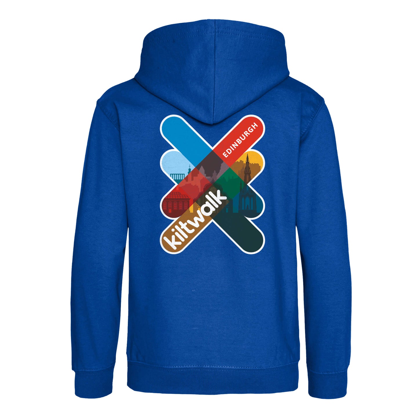 Edinburgh Logo Hoodie | Royal Blue | Back| The Kiltwalk