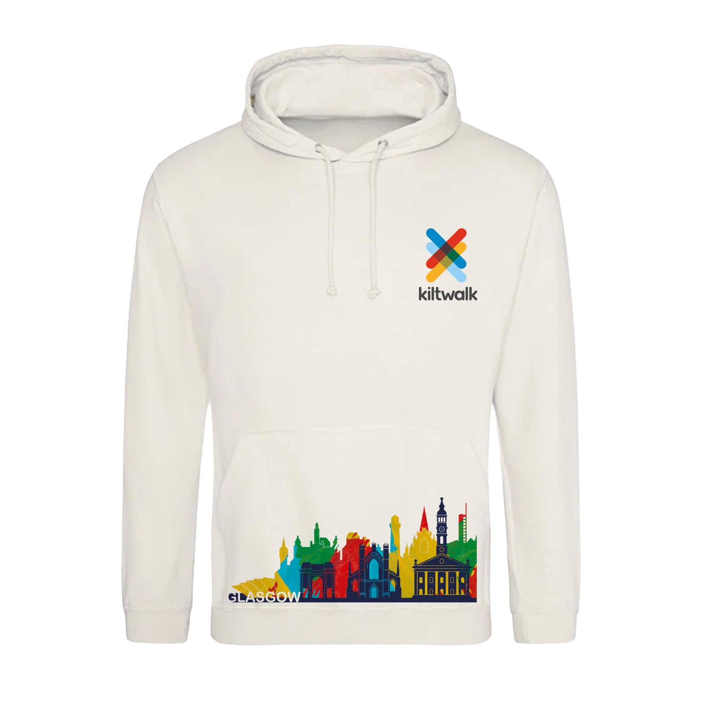 Glasgow Cityscape Hoodie | Milkshake | The Kiltwalk