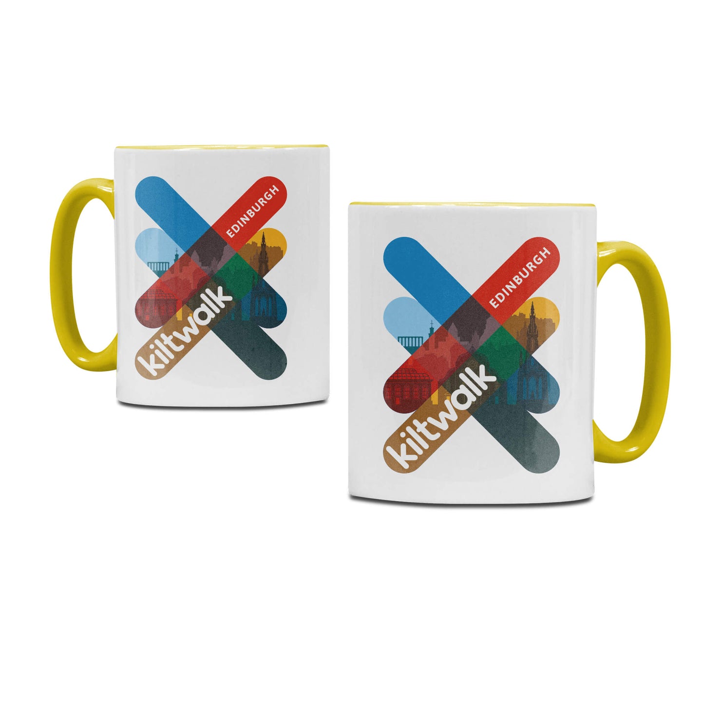 Edinburgh Logo Mug | White/Yellow | The Kiltwalk