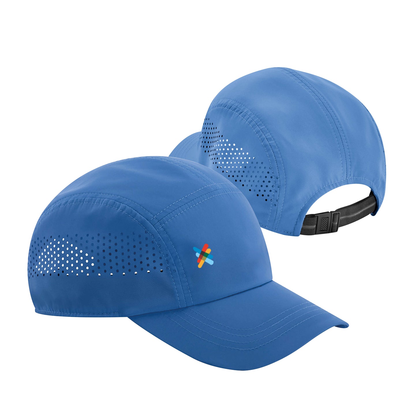 Performance Running Cap | Colbalt Blue | Front & Back Views | The Kiltwalk