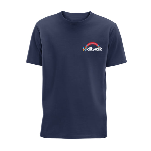 Personalised Finisher's T-Shirt | Navy | Front View | The Kiltwalk