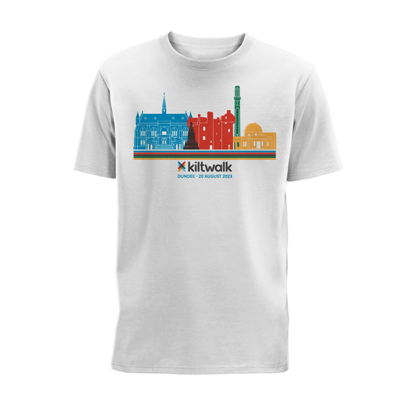 Dundee Kiltwalk 2023 White T-Shirt Front