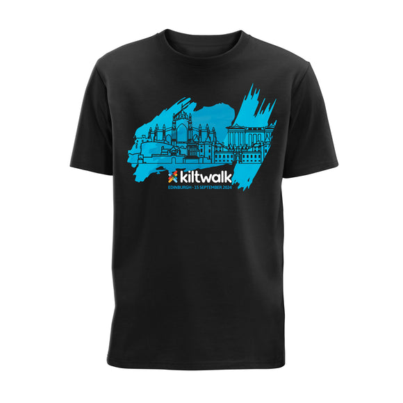 Edinburgh Kiltwalk 2024 T-Shirt | Black | The Kiltwalk