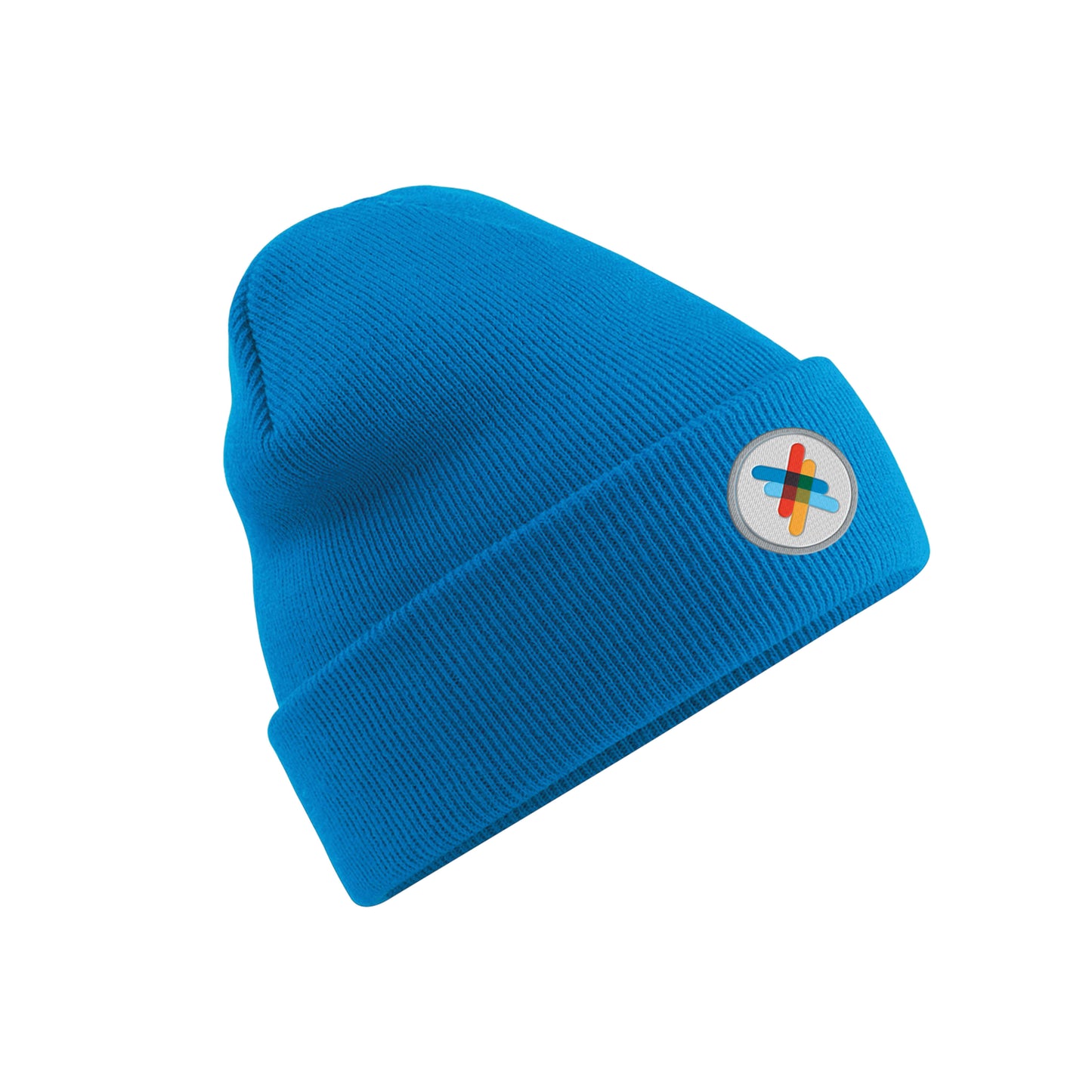 Embroidered Cuffed Beanie | Sapphire Blue | The Kiltwalk