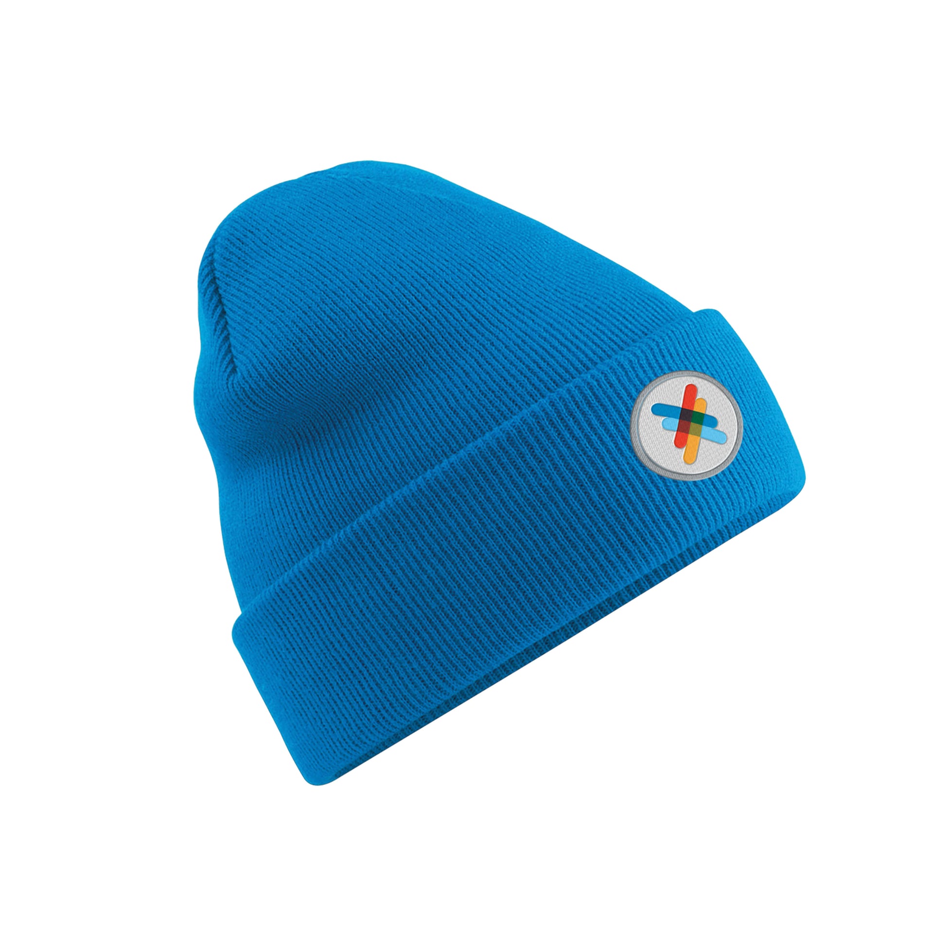 Embroidered Cuffed Beanie | Sapphire Blue | The Kiltwalk