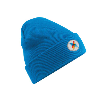 Embroidered Cuffed Beanie | Sapphire Blue | The Kiltwalk