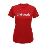 Fitted Performance T-Shirt | Red | Womens | The Kiltwalk