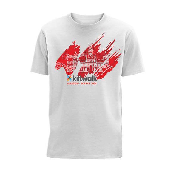 Glasgow Kiltwalk 2024 T-Shirt | White | The Kiltwalk