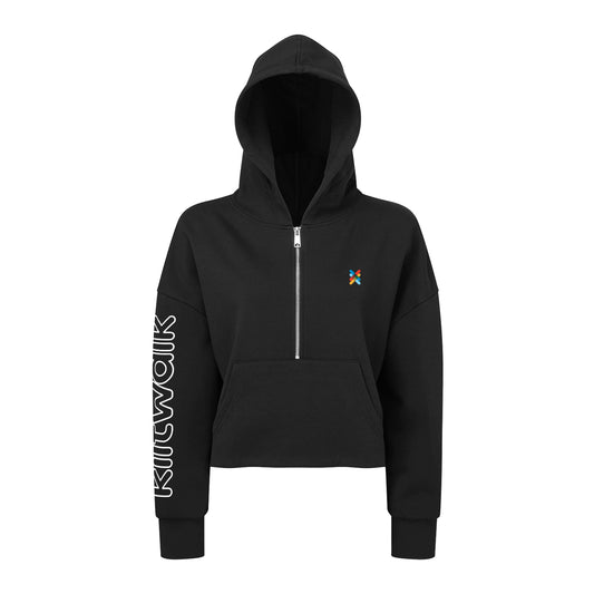 Women's 1/2 Zip Hoodie | Black | Womens | The Kiltwalk