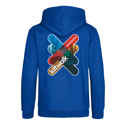 Aberdeen Logo Hoodie | Royal Blue | Back | The Kiltwalk