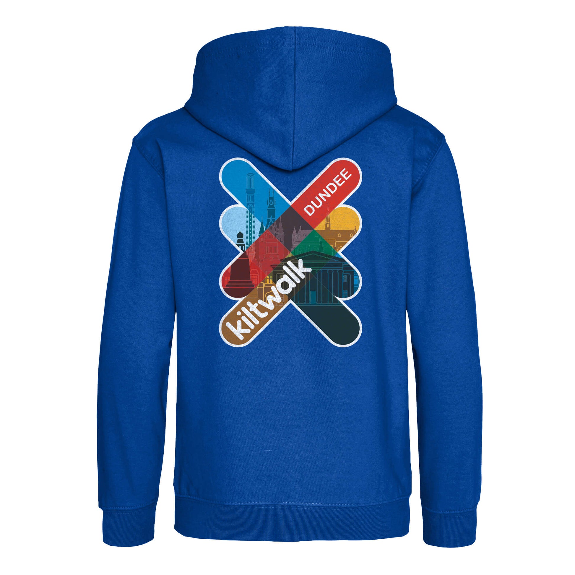 Dundee Logo Hoodie | Royal Blue | Back | The Kiltwalk