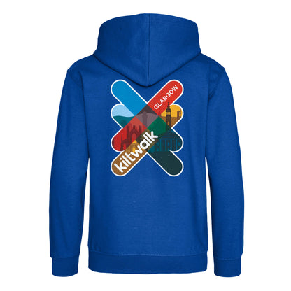 Glasgow Logo Hoodie | Royal Blue | Back | The Kiltwalk