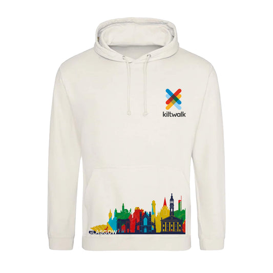 Glasgow Cityscape Hoodie | Milkshake | The Kiltwalk