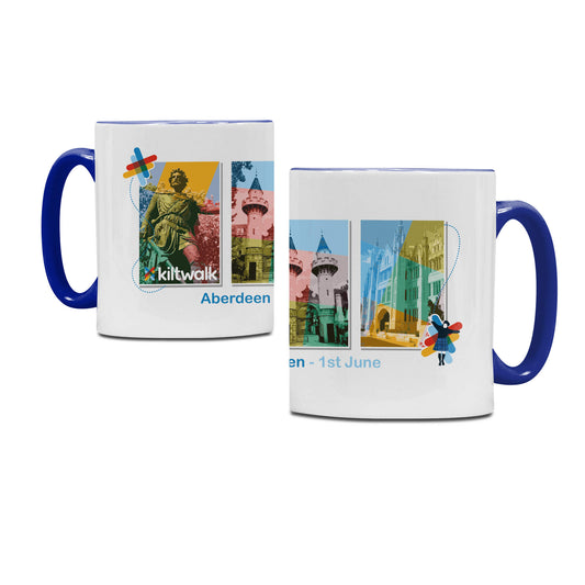 Aberdeen Landmarks Mug | White/Blue | The Kiltwalk