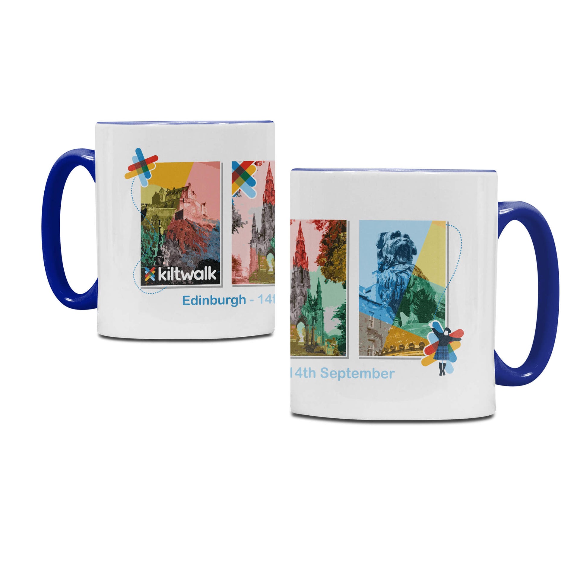 Edinburgh Landmarks Mug | White/Blue | The Kiltwalk