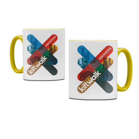Aberdeen Logo Mug | White/Yellow | The Kiltwalk