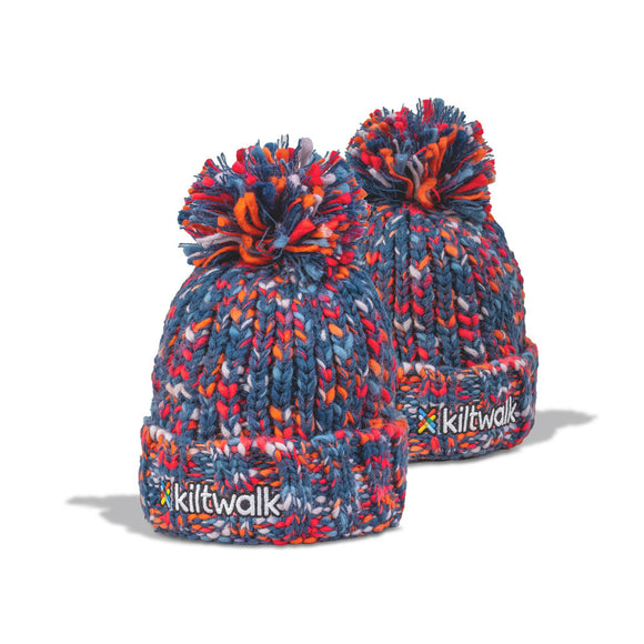 kiltwalk embroidered chunky knit beanie