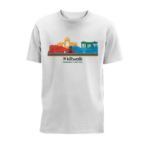 Edinburgh Kiltwalk 2023 White T-Shirt Front